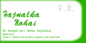 hajnalka mohai business card